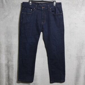 Mott & Bow Crosby Jeans Mens 35x27 Dark Wash Blue Slim Tapered Stretch Denim